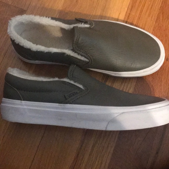 green vans with fur
